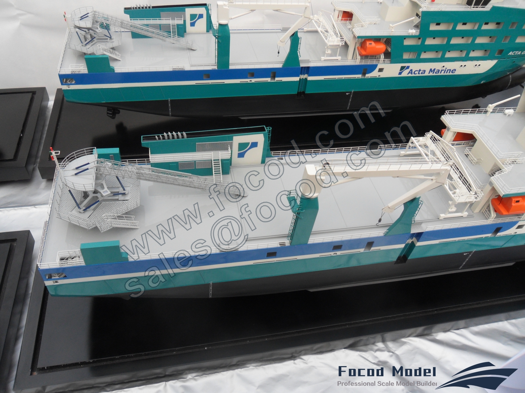 custom made model of 108m Offshore Support Vessel